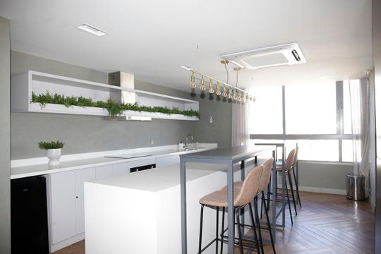 Área Comum - Espaço Gourmet de kitnet/studio para alugar com 1 quarto, 25m² em Farroupilha, Porto Alegre