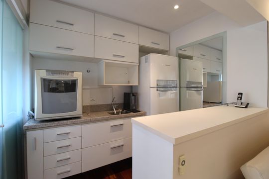 Cozinha e Área de Serviço de apartamento para alugar com 1 quarto, 47m² em Moema, São Paulo