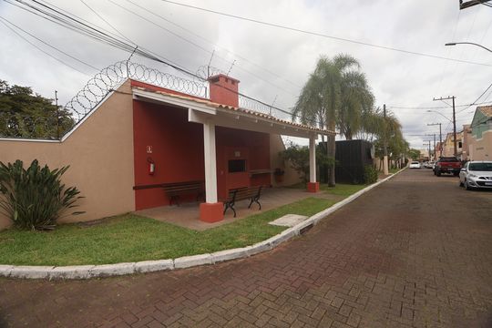 Área comum - Churrasqueira de casa de condomínio para alugar com 3 quartos, 91m² em Centro, Canoas
