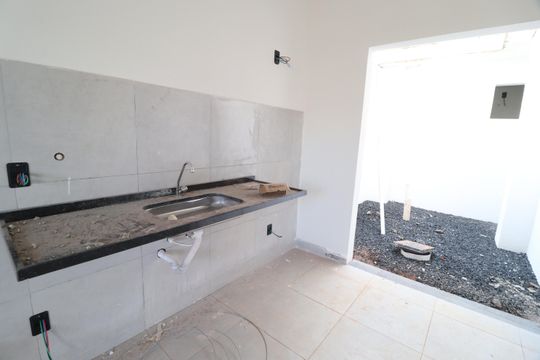 Sala/Cozinha de apartamento para alugar com 3 quartos, 77m² em Novo Mundo, Uberlândia
