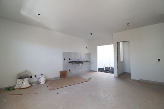 Sala/Cozinha de apartamento para alugar com 3 quartos, 77m² em Novo Mundo, Uberlândia