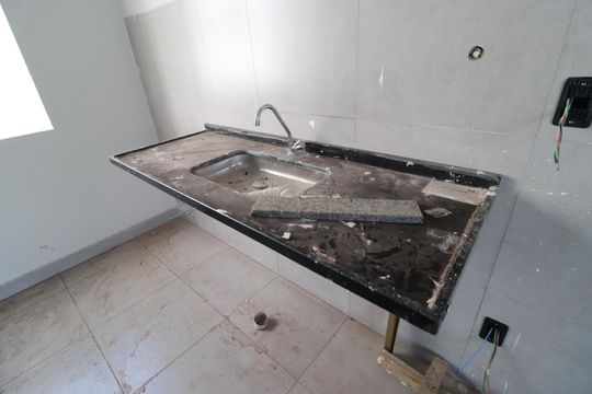 Sala/Cozinha de apartamento para alugar com 3 quartos, 82m² em Novo Mundo, Uberlândia