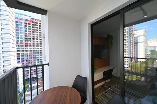 Varanda de apartamento para alugar com 1 quarto, 28m² em Vila Clementino, São Paulo