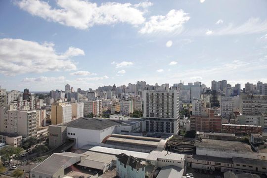 Área Comum - Rooftop Vista de kitnet/studio para alugar com 1 quarto, 28m² em Farroupilha, Porto Alegre