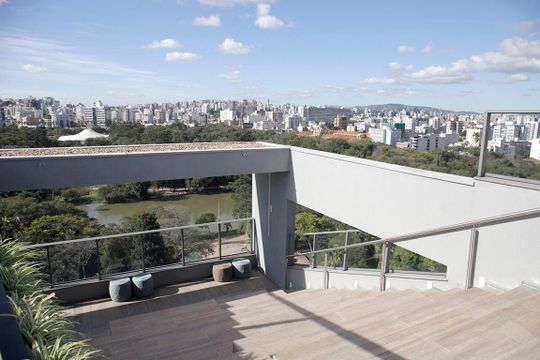 Área Comum - Rooftop de kitnet/studio para alugar com 1 quarto, 28m² em Farroupilha, Porto Alegre