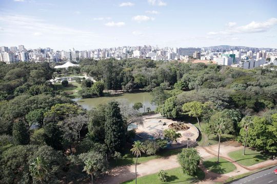 Área Comum - Rooftop Vista de kitnet/studio para alugar com 1 quarto, 28m² em Farroupilha, Porto Alegre