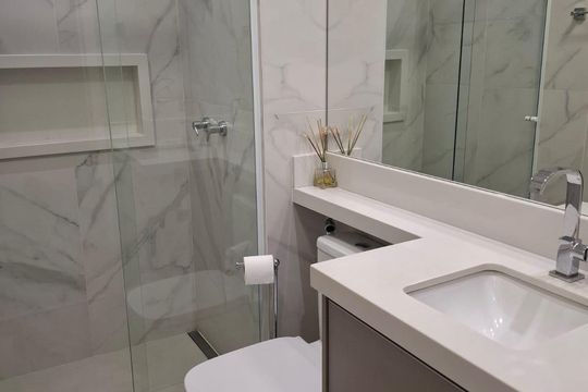 Banheiro de apartamento à venda com 3 quartos, 72m² em Parque Italia, Campinas