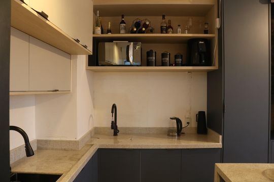 Cozinha de apartamento para alugar com 1 quarto, 34m² em Lapa de Baixo, São Paulo