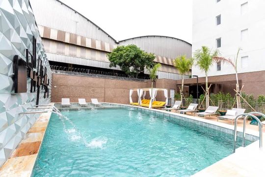 Área comum - Piscina de apartamento para alugar com 1 quarto, 34m² em Lapa de Baixo, São Paulo