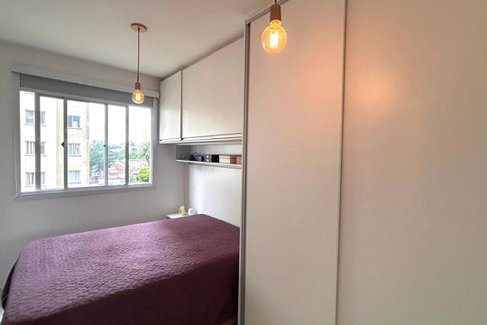Quarto 1 - suíte 1 de apartamento à venda com 1 quarto, 28m² em Jardim Prudência, São Paulo