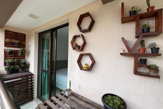 Varanda de apartamento para alugar com 2 quartos, 75m² em Recreio dos Bandeirantes, Rio de Janeiro