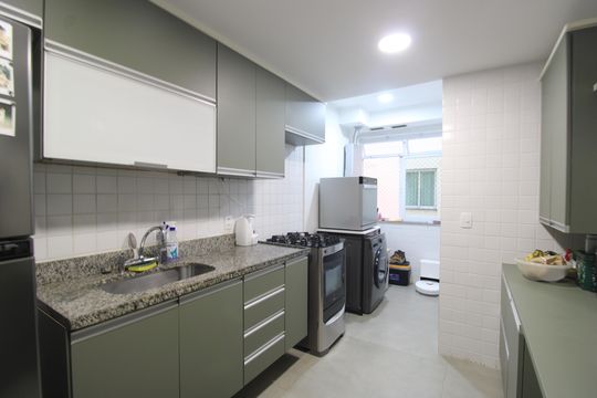 Cozinha de apartamento à venda com 3 quartos, 91m² em Freguesia (jacarepaguá), Rio de Janeiro