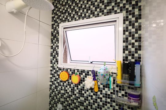Banheiro da Suíte 1 de apartamento à venda com 3 quartos, 90m² em Bela Vista, Osasco