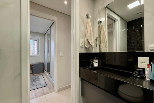 Banheiro Social  de apartamento à venda com 2 quartos, 68m² em Jardim Dom Bosco, São Paulo
