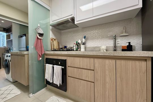 Cozinha  de apartamento à venda com 2 quartos, 68m² em Jardim Dom Bosco, São Paulo