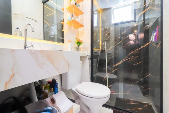 Banheiro de apartamento à venda com 2 quartos, 51m² em Jardim Nazareth, São Paulo