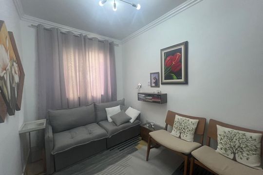 Sala de apartamento à venda com 3 quartos, 79m² em Inconfidentes, Contagem