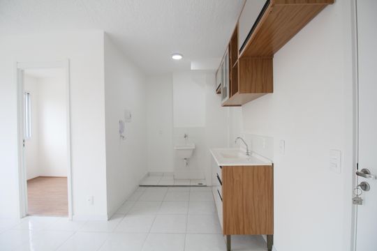 Cozinha de apartamento para alugar com 2 quartos, 33m² em Vila Andrade, São Paulo