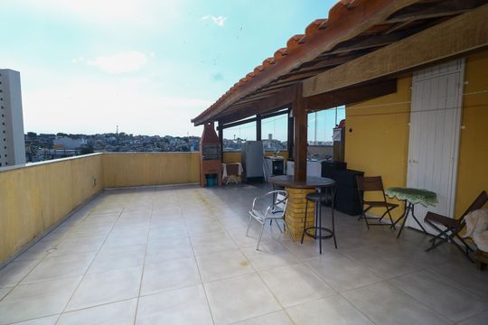 Área gourmet de apartamento à venda com 3 quartos, 117m² em Vila Mazzei, Santo André