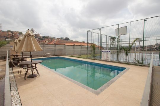 Área comum - Piscina de apartamento para alugar com 2 quartos, 54m² em Maria da Conceicao, Contagem
