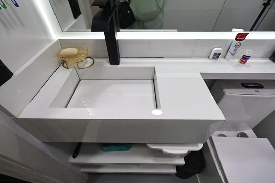 Banheiro de apartamento à venda com 3 quartos, 65m² em Utinga, Santo André