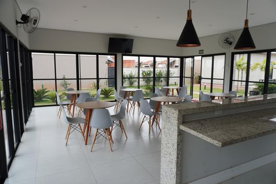 Área comum de casa de condomínio para alugar com 2 quartos, 74m² em Jardim Pacaembu, Americana