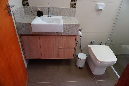 Banheiro Social de casa para alugar com 2 quartos, 150m² em Jardim Helena, Americana