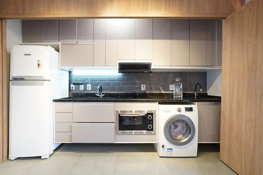 Cozinha de kitnet/studio para alugar com 1 quarto, 28m² em Vila Deodoro, São Paulo