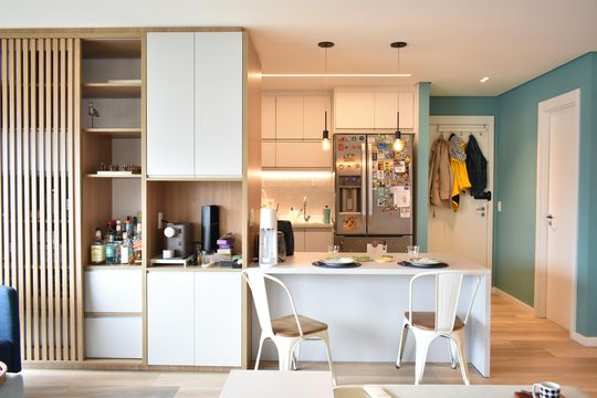 Cozinha de apartamento para alugar com 1 quarto, 94m² em Mirandópolis, São Paulo