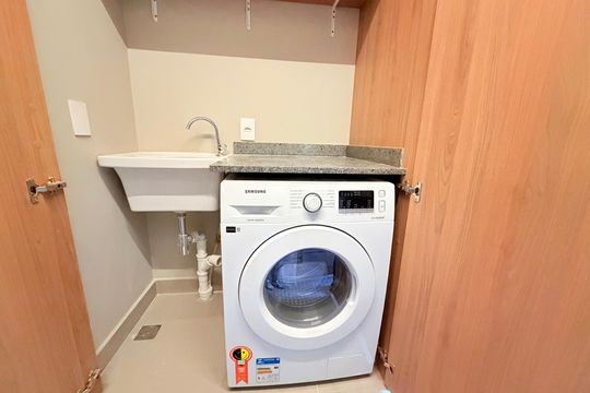 Área de serviço de kitnet/studio à venda com 1 quarto, 31m² em Vila Cordeiro, São Paulo