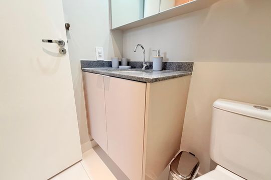 Banheiro Suíte de kitnet/studio à venda com 1 quarto, 31m² em Vila Cordeiro, São Paulo