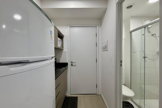 Cozinha de kitnet/studio à venda com 1 quarto, 18m² em Jardim Aeroporto, São Paulo