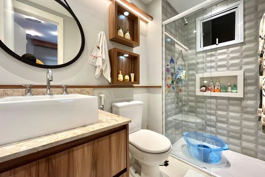 Banheiro da Suíte 2 de apartamento à venda com 2 quartos, 97m² em Chácara Inglesa, São Paulo