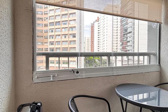 Varanda de apartamento para alugar com 1 quarto, 26m² em Vila Nova Conceição, São Paulo
