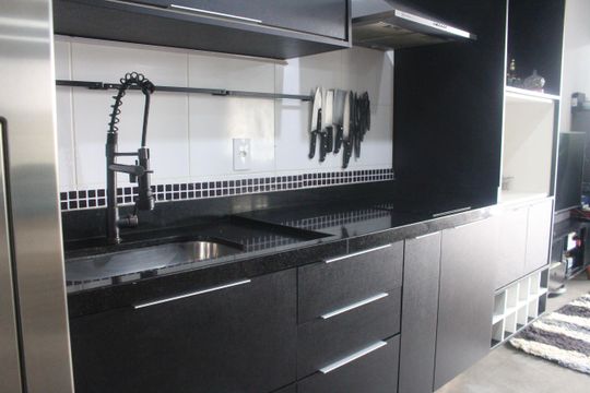 Cozinha de kitnet/studio à venda com 1 quarto, 46m² em Boa Vista, São Caetano do Sul