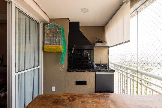 Varanda de apartamento à venda com 3 quartos, 97m² em Várzea da Barra Funda, São Paulo