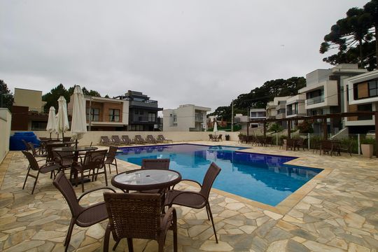 Área comum - Piscina de casa de condomínio para alugar com 3 quartos, 160m² em Santa Cândida, Curitiba