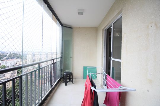 Varanda de apartamento à venda com 3 quartos, 78m² em Chácara Agrindus, Taboão da Serra