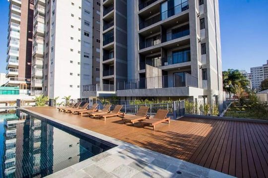 Área comum - Piscina de kitnet/studio à venda com 1 quarto, 36m² em Vila Olímpia, São Paulo