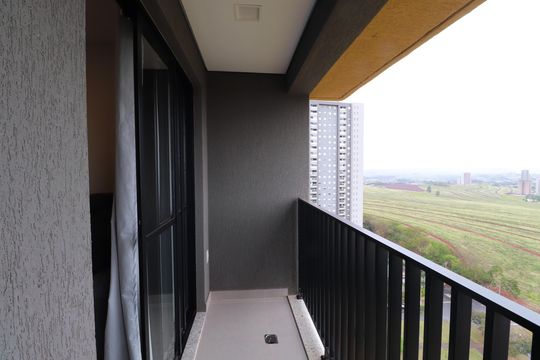 VARANDA de apartamento para alugar com 1 quarto, 44m² em Bonfim Paulista, Ribeirão Preto