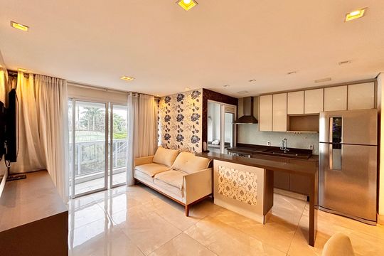 Sala  de apartamento à venda com 2 quartos, 70m² em Melville Empresarial Ii, Barueri