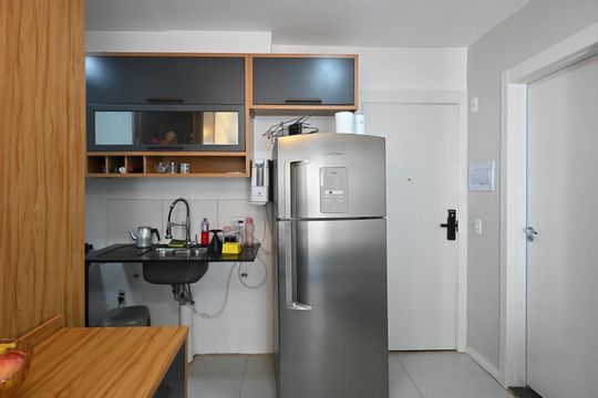 Cozinha de apartamento para alugar com 2 quartos, 37m² em Vila Andrade, São Paulo