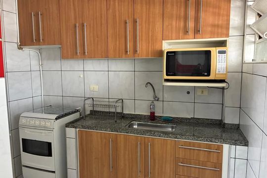 Cozinha de apartamento à venda com 1 quarto, 45m² em República, São Paulo