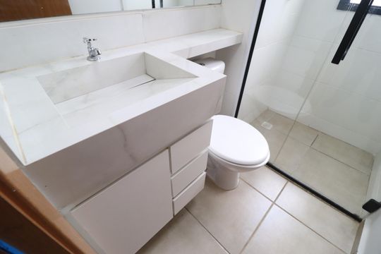 Banheiro Social de apartamento para alugar com 2 quartos, 48m² em Grand Ville, Uberlândia