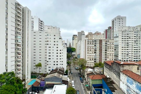 Vista da Varanda de kitnet/studio para alugar com 1 quarto, 30m² em Jardim Paulista, São Paulo