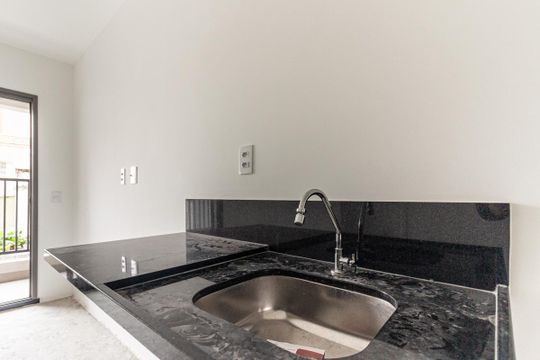 Cozinha de apartamento para alugar com 1 quarto, 37m² em Santa Cecilia, São Paulo