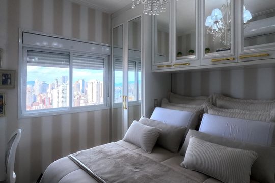Quarto 1 de apartamento para alugar com 1 quarto, 52m² em Campo Grande, Santos