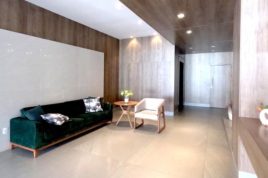 Área Comum - Hall de Entrada de apartamento para alugar com 1 quarto, 52m² em Campo Grande, Santos