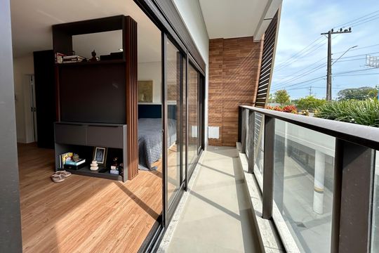 Varanda da Sala de apartamento para alugar com 1 quarto, 50m² em Saco Grande, Florianópolis
