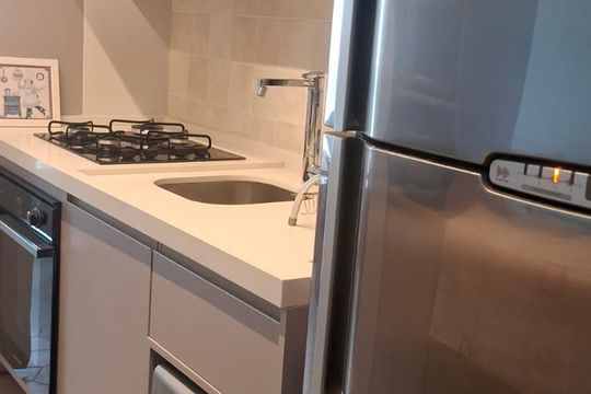 Cozinha de apartamento à venda com 1 quarto, 49m² em Pinheiros, São Paulo